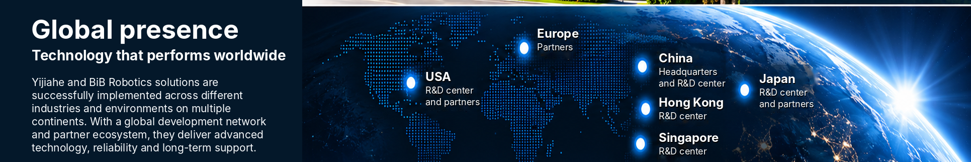 Global presence – Yijiahe and BiB Robotics international network