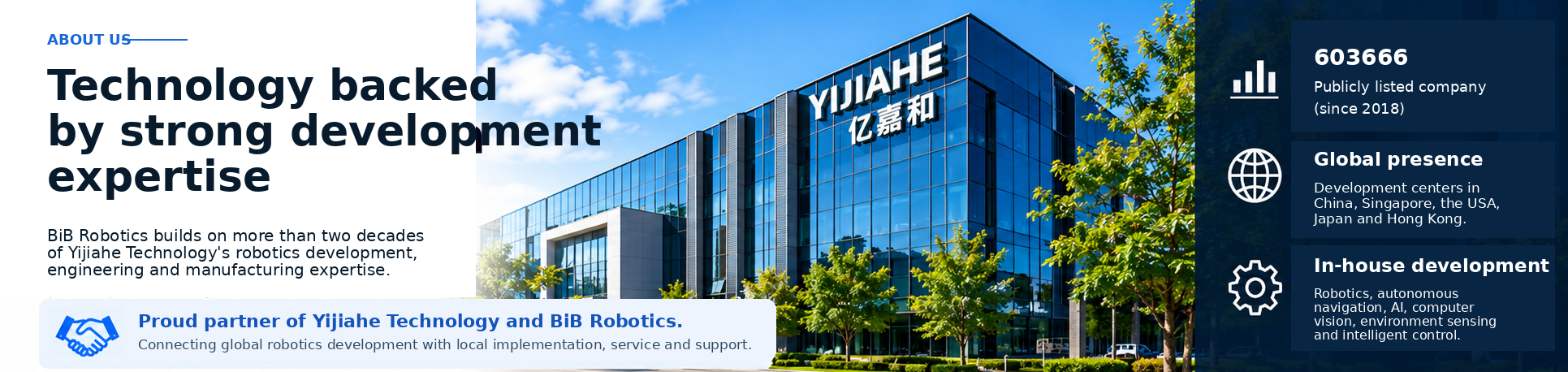Yijiahe Technology, BiB Robotics and MB Connect – global technology and local support